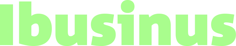 Logo Ibusinus de culoare verde deschis.